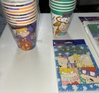 Vintage 90s Rugrats Birthday Party Lot Cups Balloon Bags Decorations   Nos
