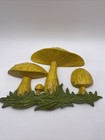 Vintage Dart Industries Mushroom Wall Plaque 3d Yellow Hippie 1970s Art Usa Made