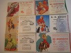 25-vtg 1940s-50s Advertising Ink Blotter Lot pinup Girls  Earl Moran  Lot Z-4