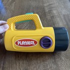 Playskool Vintage Flashlight Yellow black - Green  Red Tested