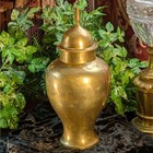 Xl 14  Vintage Gatco Solid Brass Lidded Ginger Jar Urn Dark Academia Mcm Decor