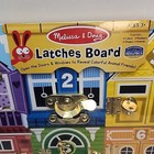  new  Melissa   Doug Latch   Lock Board Wooden Activity Numbered Doors Puzzle