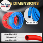 1 2-inch 2 X 100 Ft  Pex-a Pipe  100 Ft Red   100 Ft Blue  water Tubing With A P