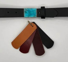 Contemporary Turquoise Rectangle  925 Sterling Silver Belt Buckle   Custom Belt