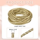 Braided Leather Cords  8 7 Yard Strap With Cord Lock  4mm Dia  Gold