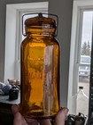 Amber Quart Trade Mark The Dandy Mason Fruit Jar