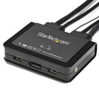 Startech 2 Port Usb 4k Displayport Kvm Switch Sv211dpua4k