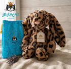 Jellycat Leopard Bunny Plush Toy Doll Soft Stuffed Gifts With Dust Bag
