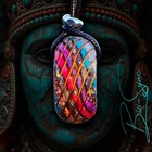 Phi Torus Vortex Energy Pendant   turquoise Opalina Mojave Purple Copper Coral