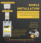 Cgoldenwall 2hp 1 5kw Single To 3 Phase Converter 220-240v Digital Phase Shifter