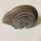 Inuit Soapstone Polar Bear Figurine Carving Signed 4  X 3 