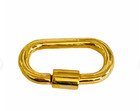 14k Solid Gold Oval Screw Clasps  Simple Oval Carabiner Gold Clasp 6x12 Mm