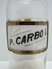 P Carbo L Antique Reverse Glass Label Apothecary Drug Store Medicine Jar Bottle