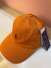 Polo Ralph Lauren Mens Baseball Hat Cap Orange And Blue Pony