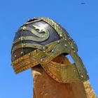 Norse Armor Larp Cosplay Viking Helmet Brass Steel Medieval Helmet Replica