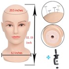 Bald Mannequin Head 31cm Height 51cm Circumference - For Wig Making Display
