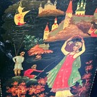 Vintage Signed Russian Lacquer Box Kholuy Palekh Titled Maid Or Woman Of Pskov