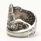 925 Sterling Silver Spoon Ring Adjustable Jewelry Gift For Women