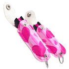 2 Police Magnum Pepper Spray  50oz Pink Heart Keychain Holster Self Defense