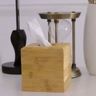 Wood Tissue Box Cover Square Decorative Napkin Holder Paper Box For Home Office