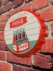 Coca-cola Metal Sign   14  Bottle Cap   Mancave Christmas Birthday Gift Decor
