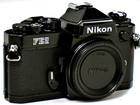 Mint Nikon Fe2 35mm Slr Black Camera W  Titanium Shutter Black  9853