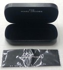 The Marc Jacobs Sunglasses Eyeglasses Case Black Leather Hard Shell W Cloth
