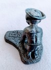 Michael Ricker Pewter Sailor Boy  Merry Christmas On Sand Miniature Signed Rare