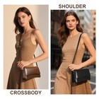 Leather Crossbody Bags For Women  Leather Purses With Adjustable Strap  Black