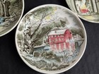 Lot Of 4 Johnson Bros  Butter Pats  coasters  Discontinued Pattern  Country Farm