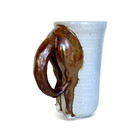 Vintage 6  Tall White   Brown Horse s Rear End ass Coffee Mug