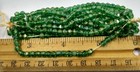 Antique Vintage Gold Luster Green Glass English Cut Beads 55pc Lot 4mm