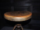 Antique Victorian 1890 1900s Tonk Chicago New York Wood Piano Stool