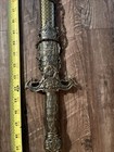 Fantasy Fencing 29-inch Stainless Steel Dagger Sword With Metal Scabbard Ornate