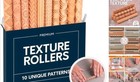  35 Clay Texture Rollers   10-pack   5 In X 0 65 In  Premium 10-pack  5  X 0 65 