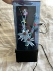 Vintage 1980   s Fiber Optic Color Changing Flower Lamp Light Tested