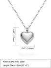 Cremation Jewelry Tiny Heart Urn Necklace Ashes Memorial Keepsake Pendant