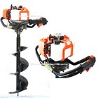 52cc Gas Power One Man Post Hole Earth Soil Auger Digger Free 10    6 Auger Bits