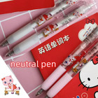 Gel Ink Pen Cartoon Neutral Pen Cute Little Pig Pink And White 0 5mm Set 6pcs