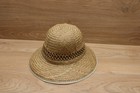 Vintage J Hats Made In Usa Straw Sun Hat Woven Vent Crown Western Fedora