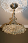 Antique Frosted Glass Sunflower Shade Ceiling Light Fixture Chandelier Original