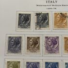 1968-1976 Italy Stamps Lot Set Watermarked Multiple Stars On Complete Album Page