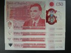 4no  2021 S  John Polymer   50  gb england  Banknotes Unc aa01  Ab01  Ac01   Ad01