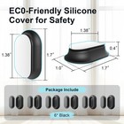 Magnetic Remote Control Holder Self-adhesive Wall Mount  6 Pack 6 Black 