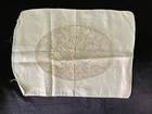 Antique Figural Filet Lace Child s Linen Pillow Case Cover
