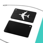 Airport Luggage Handbag Name Address Message Label Tag Card Holder Black 2pcs