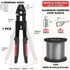 Wire Rope Crimp Kit With 100ft 1 16 304 Stainless Steel Cable 7x7 Strand Core  6