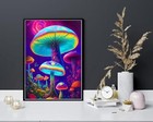 Colorful Mushrooms Diamond Art Kits For Adults  Full Drill Diamond Art For Begin