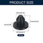 10pcs Hole Plug 3 16 Inch  4mm  Button Plugs Fit For 4mm Hole  Black