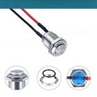 5-pcs 12 Mm Momentary Push Button Switch Waterproof Push Button Switch Round